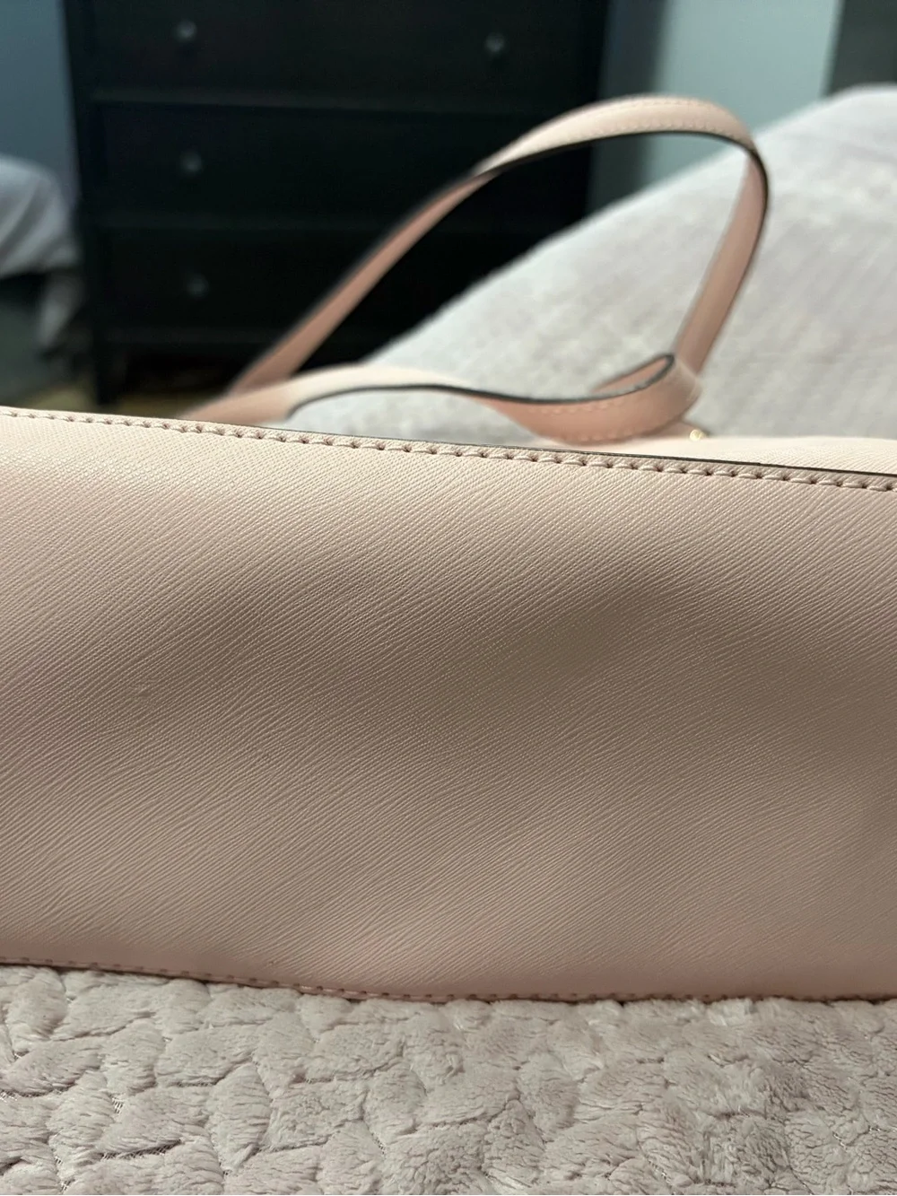 Michael Kors Blush Pink Leather Tote with Gold Hardware
